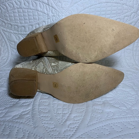Coconuts by Matisse Metallic Snakeskin Astoria Ankle Boots Booties Size 9M - Picture 11 of 12